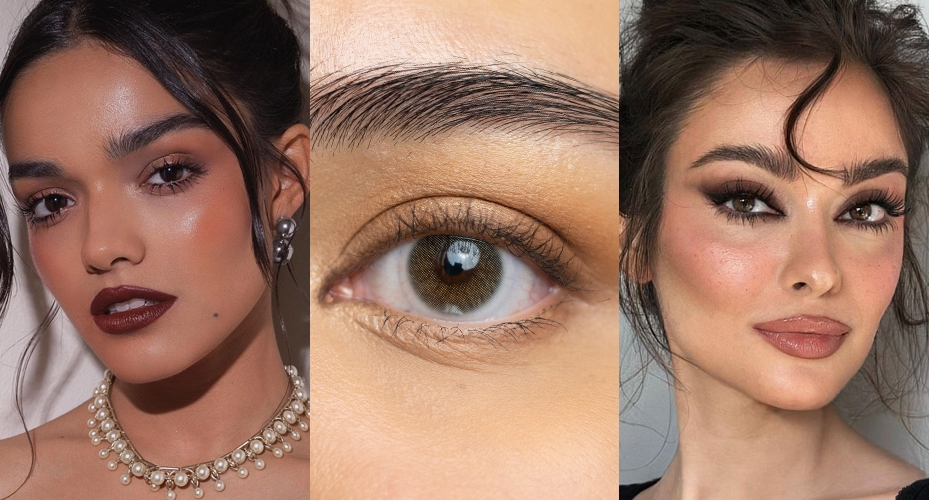 A close-up of a smoky soft goth eye makeup look with diffused dark tones and moody depth.