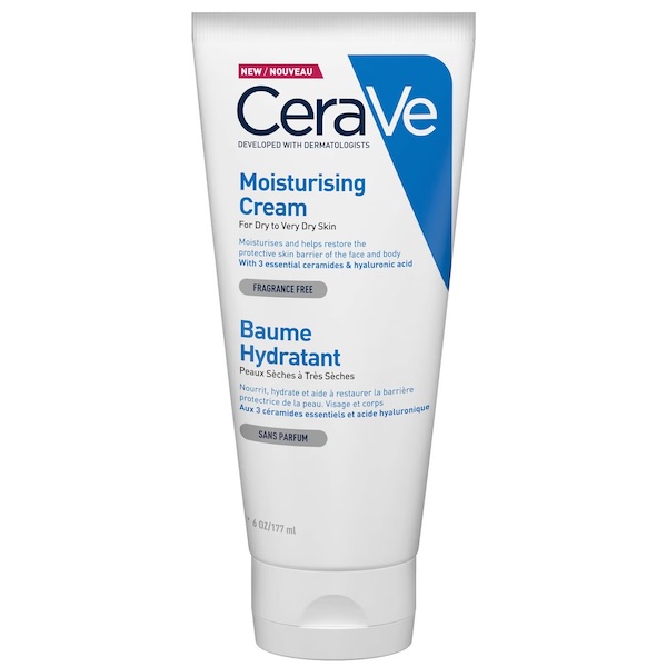 CeraVe Moisturizing Cream in a large tub.