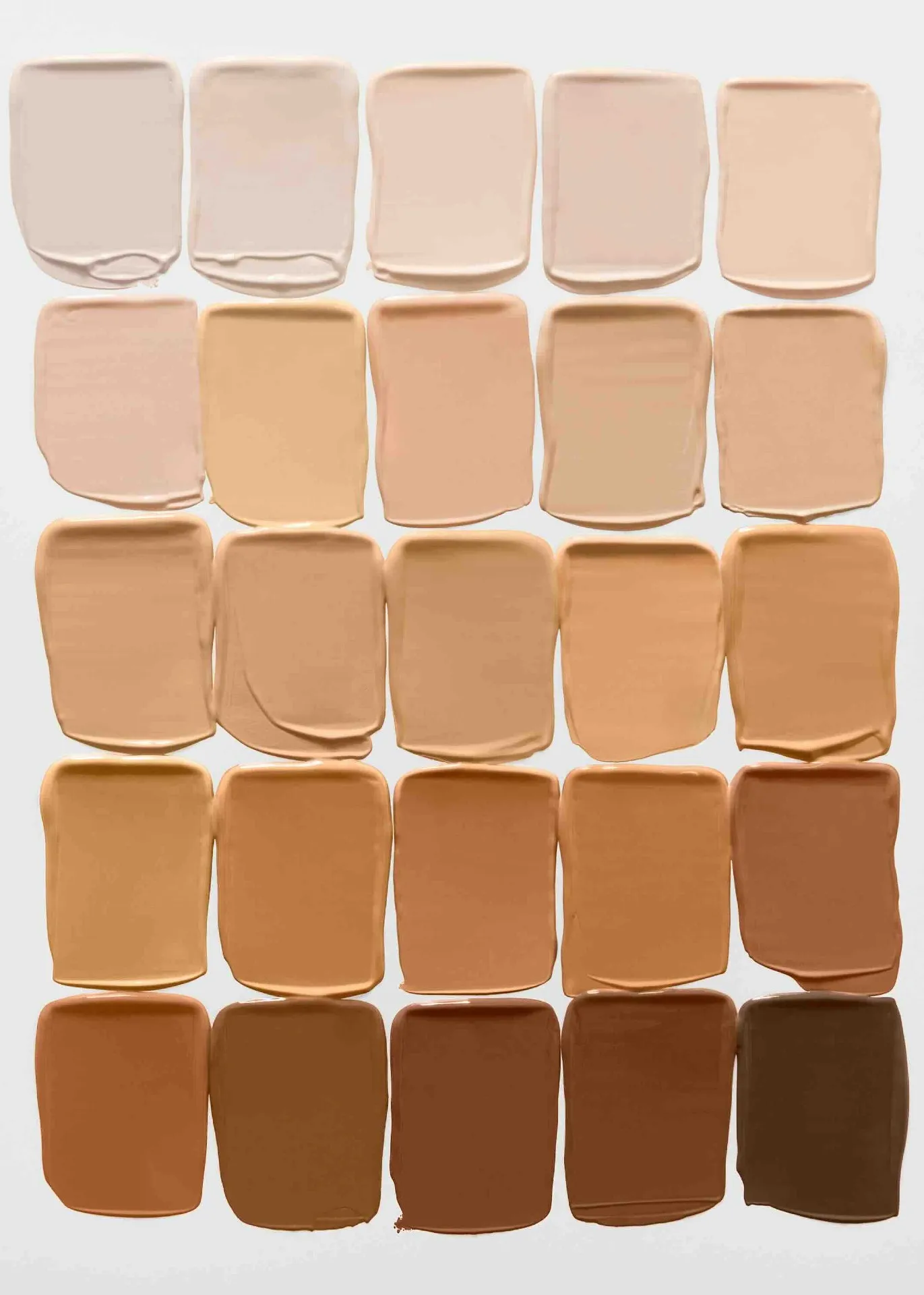 Swatches of various shades of the Patrick Ta Major Skin Concealer on skin.